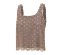 Rotate Birger Christensen - Scallop Sequin Top - Femme - Tops - Brun - Taille: 40 FR
