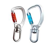 Rotatif à 360° - Verrouillage Automatique en Forme de D avec Force de 35 KN | Crochet à clés en Plein air | Construction légère en Aluminium aéronautique 7075, Tension de Rupture pour la