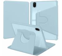 Rotatif Étui Compatible avec Honor Pad X8a / X8b 11 Pouce 2024/2026, 360 Degrés Emplacement pour Stylo & Support PivotantCuir PU + Acrylique Transparent Coque, Bleu Ciel