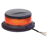 Rotatif LED ambre avec Ultra Slim 18 LED 27 W Homologué R65-4 câbles synchronisés · Avertissement d'urgence signalisation tracteur, camion, transport spécial Base magnétique 12/24 V IP67