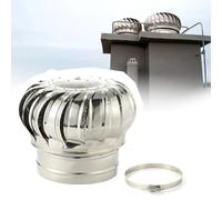 Rotatif Toit Extracteur De Fumées, Turbine De Ventilation De Toit Automatique, Capuchon D'aération De Ventilateur De Acier Inoxydable(6.3in/160mm)