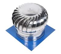 Rotatif Toit Extracteur De Fumées, Turbine De Ventilation De Toit Sans Alimentation, Capuchon D'aération De Ventilateur D'extraction De Toiture, Ventilateur D'air De Cheminée Acier Inoxydable(110mm/4.