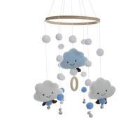Rotating Bed Bell - Infant Girl Crib Mobile, Rainbow Crib Wooden Mobile
