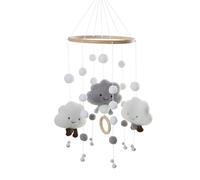 Rotating Bed Bell - Infant Girl Crib Mobile, Rainbow Crib Wooden Mobile