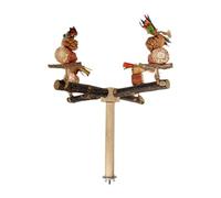 Rotating Bird Perch, Parakeet Climbing Toy, Lovebird Cage Accessories, 9.06x9.06x7.09 Inc/11.42x11.42x7.09 Inch/10.24x9.06x9.06 inches for Lovebirds, Conures