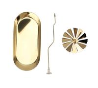 Rotating Candle Holder | Rotating Oval Tray with Stainless Steel Base | Christmas & Wedding Decoration for Home/Party/Cafe | Reusable Holiday Present