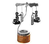 Rotating Candle Holder, Thermal Carousel Candlestick, Spinniing Stainless Steel Decoration, Revolving Lantern for Dining Table Centerpiece, Wedding Decor, Home Gift Tray Display