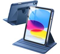 Rotating Case for iPad (A16) 11th/10th Generation (2025/2022) with Pencil Holder,360 Degree Rotating Stand Protective Cover Case,Transparent Back (Navy)