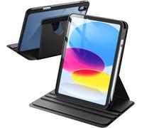 Rotating Case for iPad (A16) 11th/10th Generation (2025/2022) with Pencil Holder,360 Degree Rotating Stand Protective Cover Case,Transparent Back (Black)