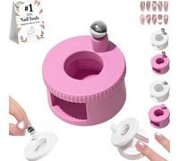 Rotating Cat Eye Magnet, Automatic Glass Bead Suction of Cat Eye's Nail, 360° Cat's Eyes Magnets, Portable DIY Rotating Magne Tool for Women Girls Beginner Nails (Pink with Ball Magnet)