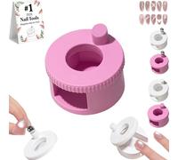 Rotating Cat Eye Magnet, Automatic Glass Bead Suction of Cat Eye's Nail, 360° Cat's Eyes Magnets, Portable DIY Rotating Magne Tool for Women Girls Beginner Nails (Pink without Ball Magnet)