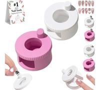 Rotating Cat Eye Magnet, Automatic Glass Bead Suction of Cat Eye's Nail, 360° Cat's Eyes Magnets, Portable DIY Rotating Magne Tool for Women Girls Beginner Nails (2Pcs-A)