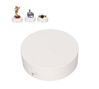 Rotating Display Stand, 360 Degree Display Base Motorized Turntable Display Turntable for Jewelry, Shoes, Cosmetics, Watches(White)