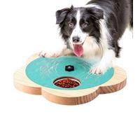 Rotating Dog Scratch Board - Wood 33x33x2.5cm | Nail Grinder | Hidden Treat Dispenser And Sandpaper | Interactive Puzzle Toy For Canine Paws Exercise Play