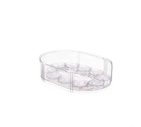Rotating Egg Storage Box Multi-Layer Organizer 28.7x20x7.6CM PET PP | Stores up to 20 eggs Raised edges hold chicken and duck eggs Transparent or white-transparent cold-resistant material