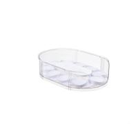 Rotating Egg Storage Box Multi-Layer Organizer 28.7x20x7.6CM PET PP | Stores up to 20 eggs Raised edges hold chicken and duck eggs Transparent or white-transparent cold-resistant material