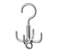 Rotating Hook Purse Storage - 360 Degree Rotatable Purse Holder | Multi-Functional Purse Rack | Rotatable Tie Rack Holder with 4 Hooks | Space Saving Bag Storage Hook for Belt Bra Tank Top Tie Scarf