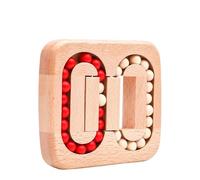 Rotating Magic Bean Fingertip, Rotating Magic Bean Fingertip Toy Wood Puzzles, Funny Beans Brain Teaser, Kids Puzzles Interactive Toy for Kids Adults (1 Pcs,Wooden Beads)