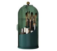 Rotating Makeup Brush Organizer Bird Cage Design Cosmetic Storage Case