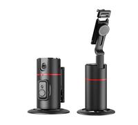 Rotating Phone Holder for Desk | Réglable Auto Tracking Rechargeable Phone Trépied | Phone Holder with 1200mAh Battery, Portable Phone Mount for Vlog