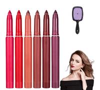 Rotating Sharpenable Matte Lipstick Pencils, Occasionalous 12 Colors Crayon Lipstick, Precision Tip Matte Lip Crayon Waterproof Lip Gloss Stain Set (02)