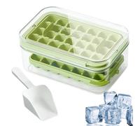 Rotating Tray Mold - Flexible Freezer Container, Sealed Lid Food Storage Small Large Round Cubes | leakproof lid Kitchen Dining Family Drinks Whiskey Cocktail easy release design for fre