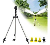 Rotating Tripod Sprinkler, Tripod Sprinklers for Yard Large Area, 360 Degree Rotating Tripod Sprinkler for Lawn Garden Yard (25mm Inner Diameter)
