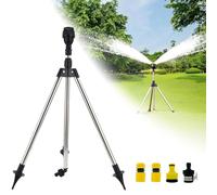 Rotating Tripod Sprinkler, Tripod Sprinklers for Yard Large Area, 360 Degree Rotating Tripod Sprinkler for Lawn Garden Yard (12mm Inner Diameter)