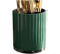 Rotating Utensil Holder 360 Spin Kitchen Organizer(Green + Black)
