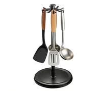 Rotating Utensil Holder, 8 Hook Organizer, 360 Degree Counter Rack with Compact Build, Kitchen Tool for Spatula, Spoon Stand with Modern Style, Storage Accessory for Restaurant Farmhouse Cabinet