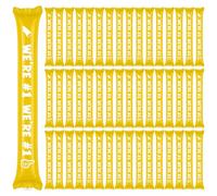 Rotatingpals Lot de 48 bâtons de tonnerre jaunes « We Are Number One School Team Spirit Boom Stick » pour fête de football, basket-ball, événements sportifs, célébration de pom-pom girl