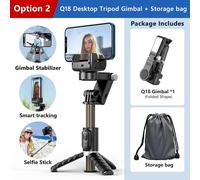 Rotation à 360 degrés suivant le Mode de prise de vue stabilisateur de cardan perche à Selfie trépied cardan pour téléphone iPhone Smartphone photographie en direct-Ajouter un sac de rangement