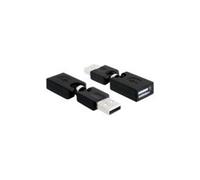 Rotation adapter - Adaptateur USB - USB (M) pour USB (F) - USB 2.0 - 6.5 cm - noir