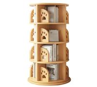 rotation de la bibliothèque, Étagère rotative créative à plusieurs niveaux for la maison Avec rabat anti-chute Gain de place Rangement pratique Convient for le salon, l'école ou bureau(135*52cm)