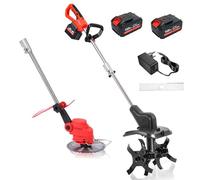 Rotavateur de Jardin électrique 21 V, cultivateur de Sol et rotovateur 1300 TR/Min, Largeur de labourage de 30 cm, Profondeur de Travail de 22 cm, Affichage LED pour pelouse 2 Electric 168TV Battery