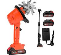 Rotavateur de Jardin électrique, cultivateur de Petit Motos sans Fil, 24 V, Profondeur de Labour 4 Pouces, 235 TR/Min, Comprend 2 Piles et Chargeur de 1,5h, idéal pour la pelouse et la Cour