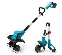 Rotavateur de jardin sans fil compatible avec batterie Makita 18 V (sans batterie), cultivateur de jardin sans balais de 550 W avec profondeur de labour de 15 cm et largeur de labour de 20 cm