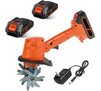 Rotavator 21v avec Batterie Rechargeable Au Lithium, Motoculteur éLectrique sans Fil,Largeur De Travail 10cm,Profondeur De Travail 10cm,pour La Ferme,La Cour,La Pelouse