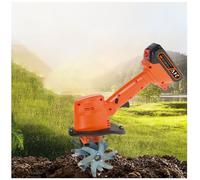 Rotavator électrique de jardin avec 2 batteries de 1500 mAh et chargeur, motoculteur portatif pour couper l'herbe, la préparation du sol et le désherbage