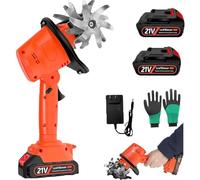 Rotavator électrique de jardin sans fil, 2 batteries de 1500 mAh, largeur de labour de 10 cm, profondeur de travail de 10 cm, 235 tr/min pour la culture du sol
