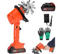 Rotavator électrique de jardin sans fil, 2 batteries de 1500 mAh, largeur de labour de 10 cm, profondeur de travail de 10 cm, 235 tr/min pour la culture du sol