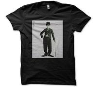 Rote Charlie Chaplin Tramp Men's Black T Shirt, Noir , L