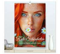 Rote Schönheiten. Natürliche Eleganz und wilde Anmut (hochwertiger Premium Wandkalender 2026 DIN A2 hoch), Kunstdruck in Hochglanz: Zauberhafte Illustrationen von rothaarige Frauen in der Natur