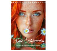 Rote Schönheiten. Natürliche Eleganz und wilde Anmut (Tischkalender 2026 DIN A5 hoch), CALVENDO Monatskalender: Zauberhafte Illustrationen von rothaarige Frauen in der Natur