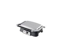 Rotel 1134150 Gril à double plaque, Appareil de cuisson grill pour viande et panini, Appareil à Croque-Monsieur, Noir, Argenté, Métal, Plastique, 30,5 x 25,5 x 11 cm