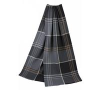 Rotfuchs Echarpe Homme Echarpe Hiver Echarpe XXL Check & Two Tone en laine douce et chaude 220 x 50 cm Fabriqué en Allemagne (220 x 50 cm, gris)