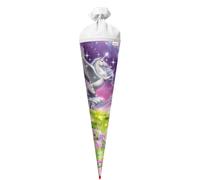 ROTH 677454 Schultüte "Magic Pegasus" rund 700 mm mit Effekt(P)