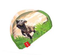 ROTH Bonnet de Bain en Tissu pour Enfant de 4 à 9 Ans avec Motif T-Rex et Espace pour Le prénom