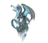 ROTH Écusson brodé dragon de glace thermocollant