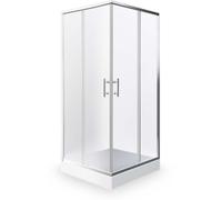 Roth Project Line cabine de douche 90x90 cm carrée chrome brillant/verre mat N0655
